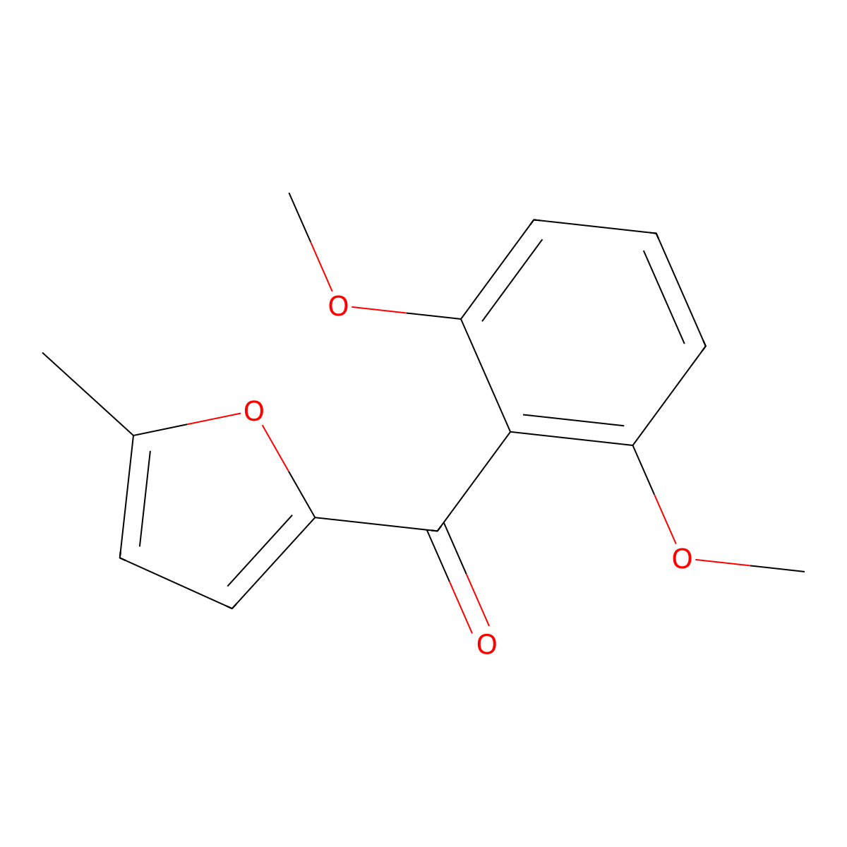 2-(2,6-Dimethoxybenzoyl)-5-methylfuran molecular structure, CAS 1281546-65-3