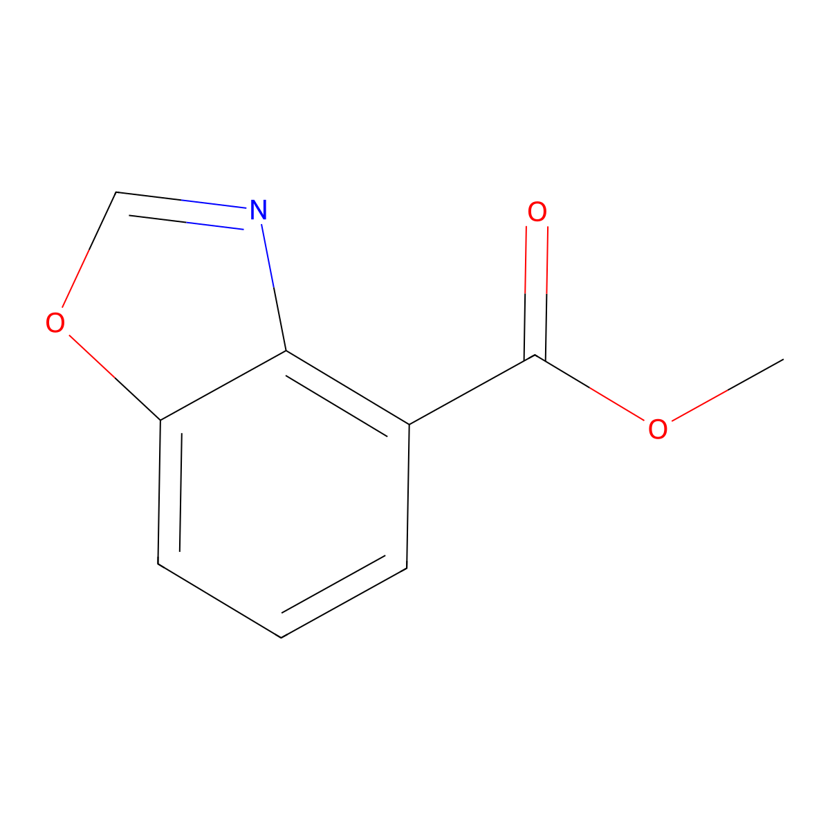 Methyl 1,3-benzoxazole-4-carboxylate molecular structure, CAS 128156-54-7