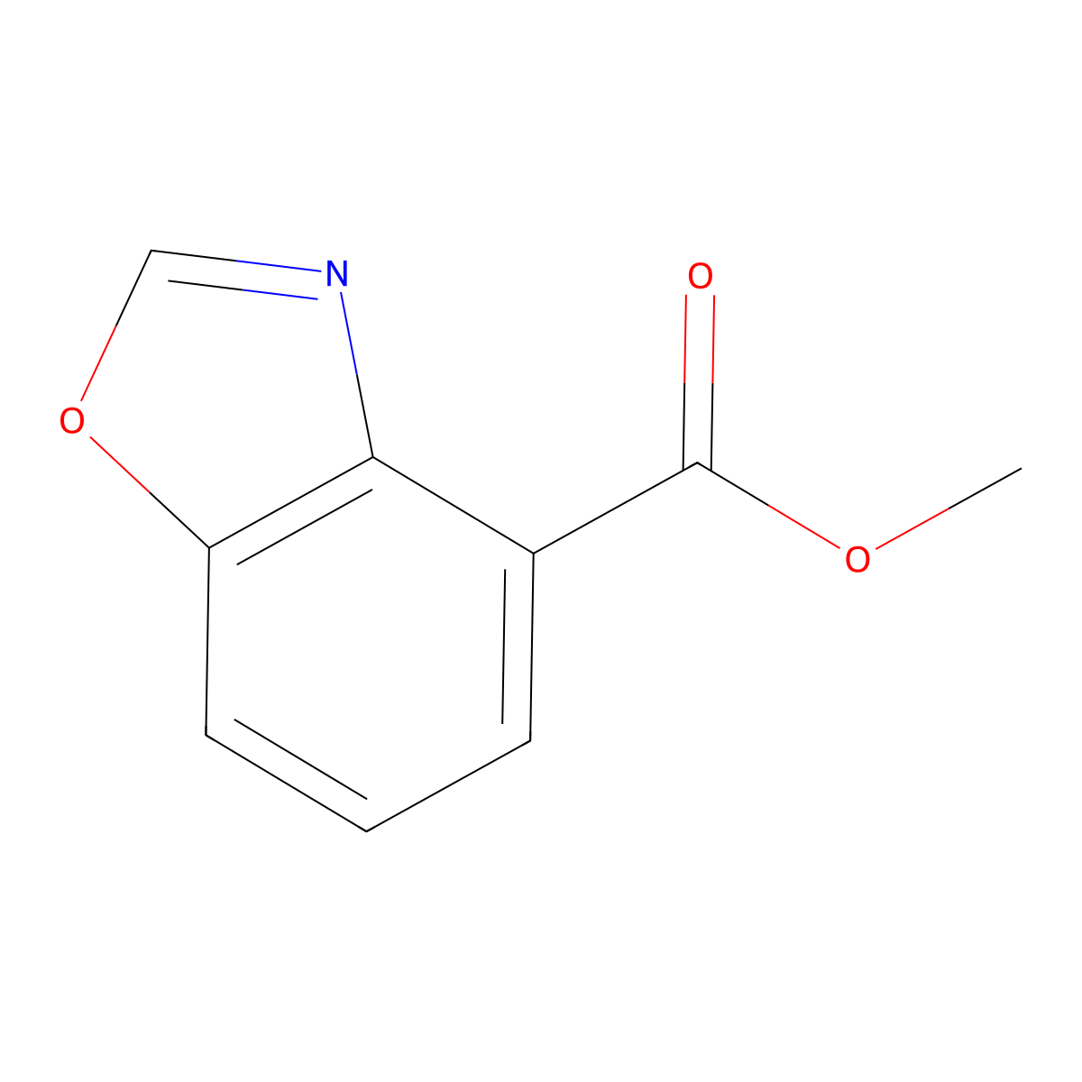 Methyl 1,3-benzoxazole-4-carboxylate molecular structure, CAS 128156-54-7