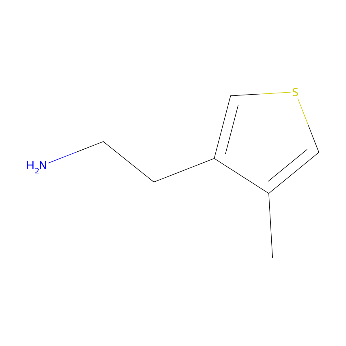 2-(4-Methylthiophen-3-yl)ethan-1-amine molecular structure, CAS 1281560-23-3