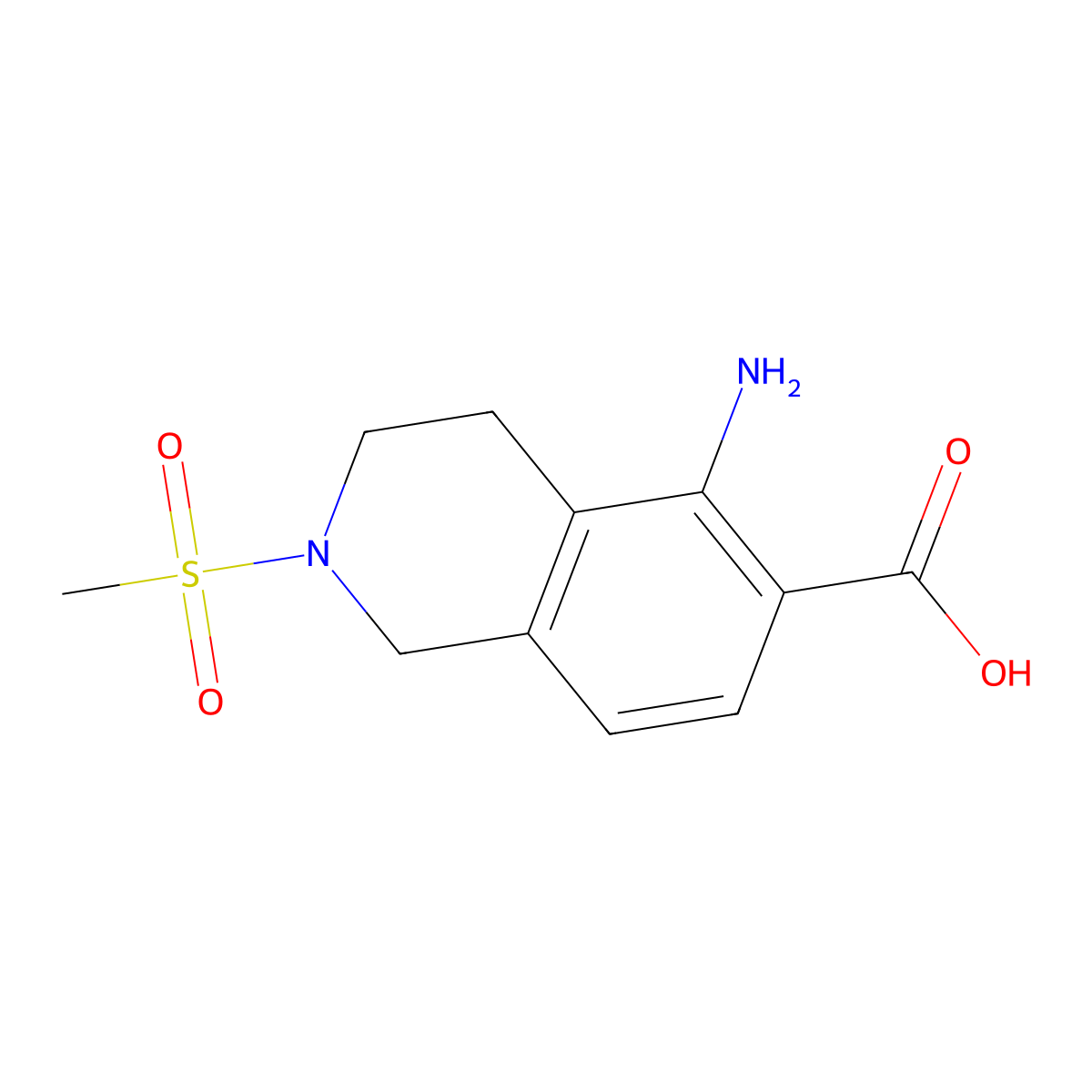 5-Amino-2-methanesulfonyl-1,2,3,4-tetrahydroisoquinoline-6-carboxylic acid molecular structure, CAS 1281581-64-3