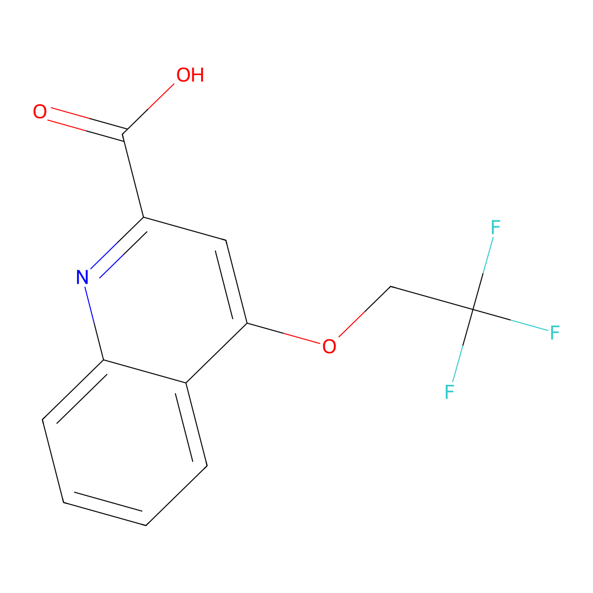 4-(2,2,2-Trifluoroethoxy)quinoline-2-carboxylic acid molecular structure, CAS 1281584-65-3
