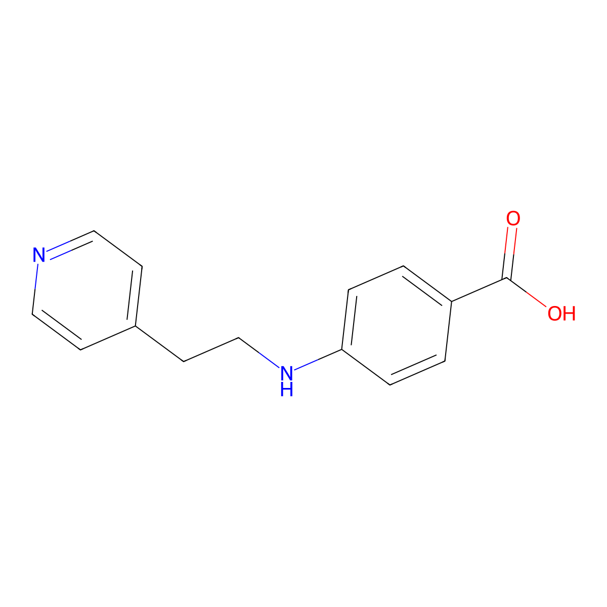 4-((2-(Pyridin-4-yl)ethyl)amino)benzoic acid molecular structure, CAS 1281600-19-8