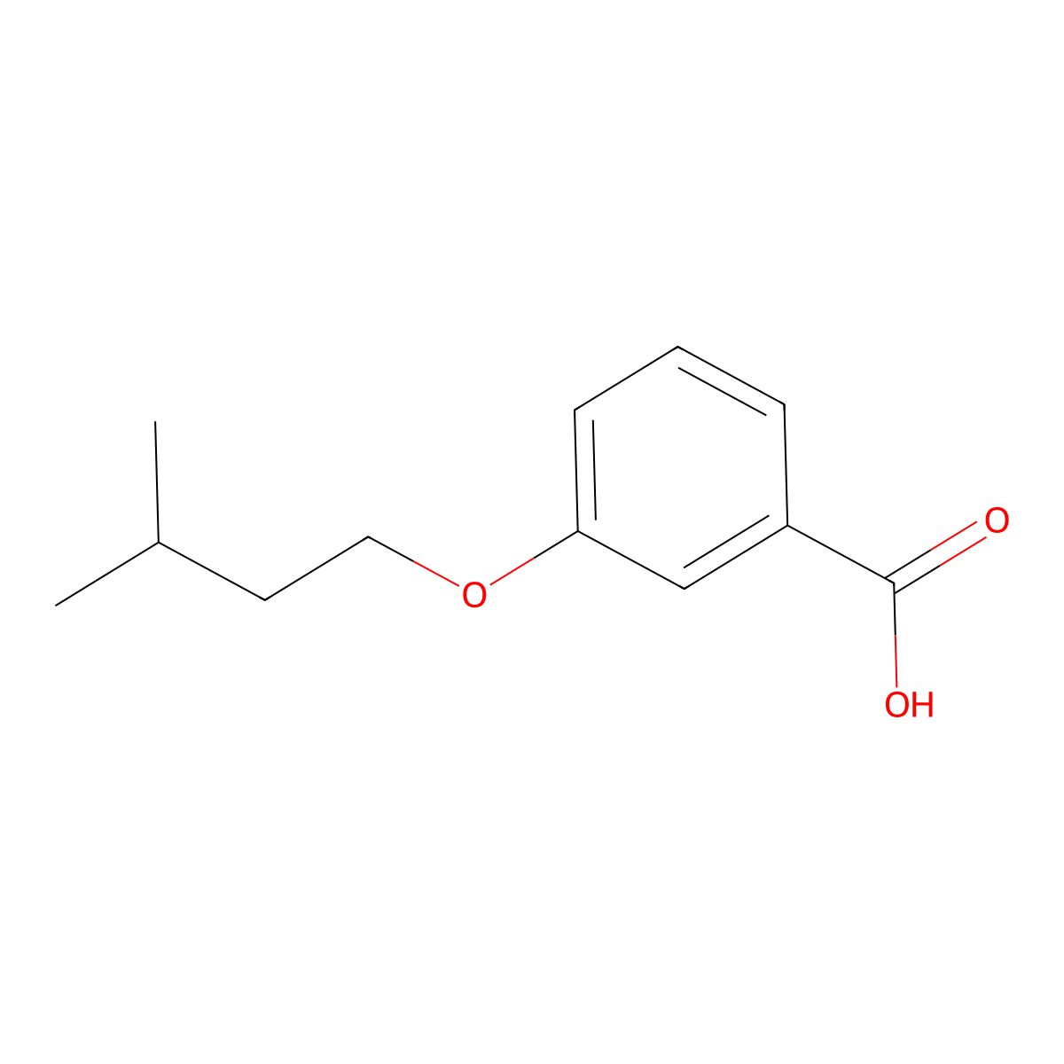 3-(3-methylbutoxy)benzoic Acid molecular structure, CAS 128161-60-4