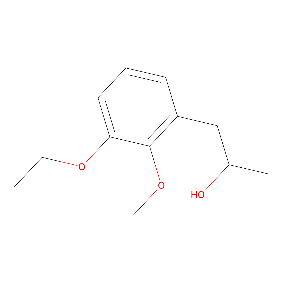 1-(3-Ethoxy-2-methoxyphenyl)propan-2-ol molecular structure, CAS 1281616-27-0