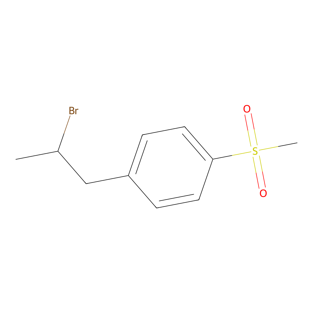 1-(2-Bromopropyl)-4-(methylsulfonyl)benzene molecular structure, CAS 1281623-93-5