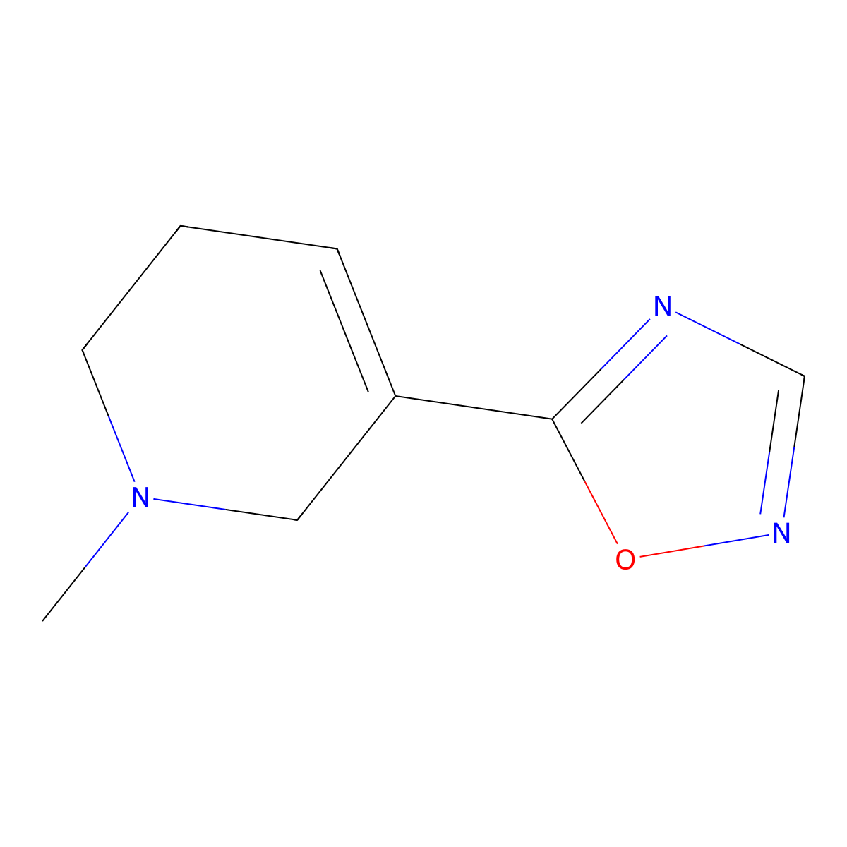 5-(1-Methyl-1,2,5,6-tetrahydropyridin-3-yl)-1,2,4-oxadiazole molecular structure, CAS 128164-73-8