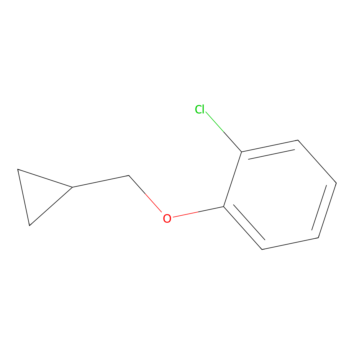 1-Chloro-2-(cyclopropylmethoxy)benzene molecular structure, CAS 1281653-80-2