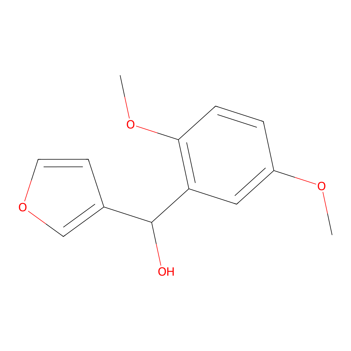 (2,5-Dimethoxyphenyl)(furan-3-yl)methanol molecular structure, CAS 1281685-32-2