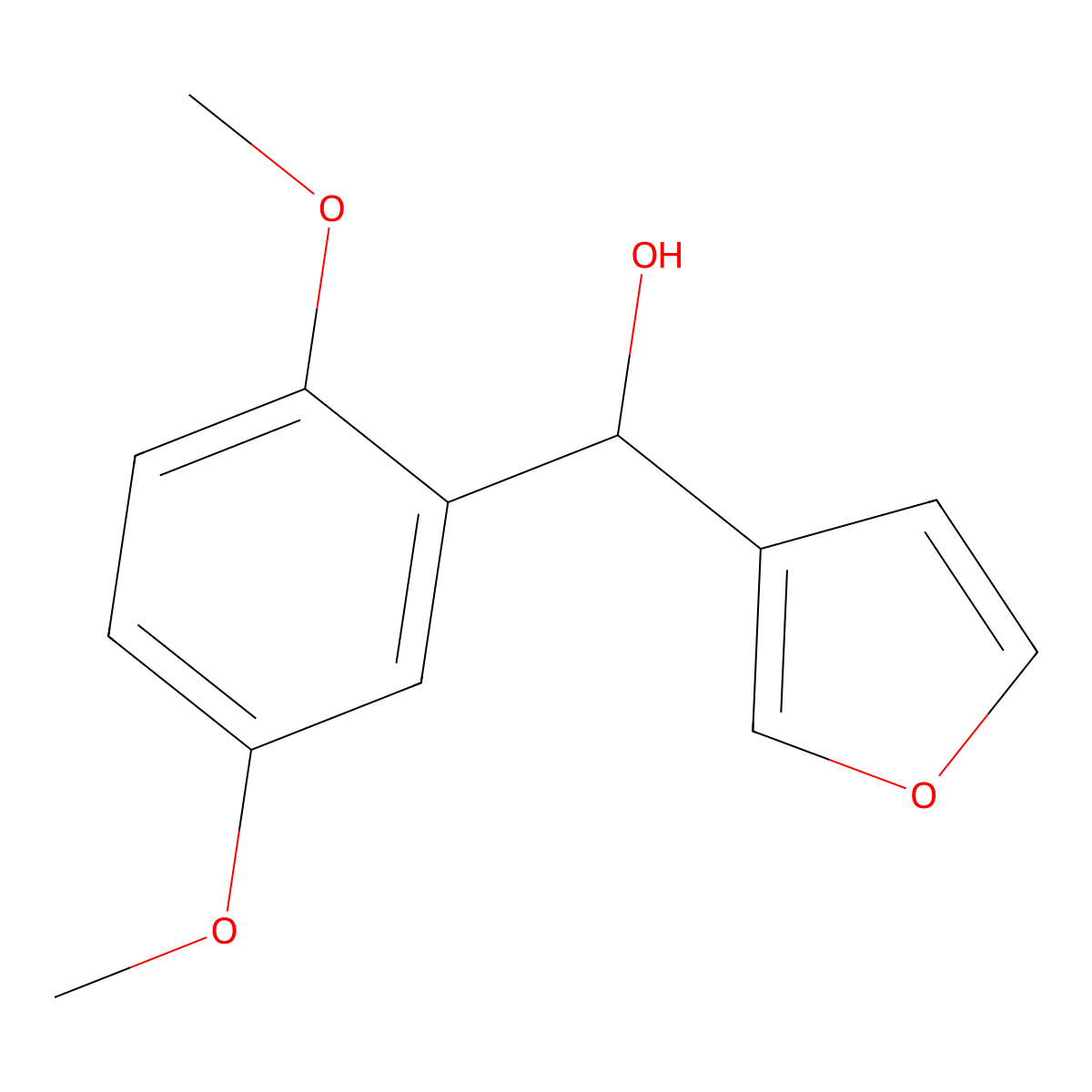 (2,5-Dimethoxyphenyl)(furan-3-yl)methanol molecular structure, CAS 1281685-32-2