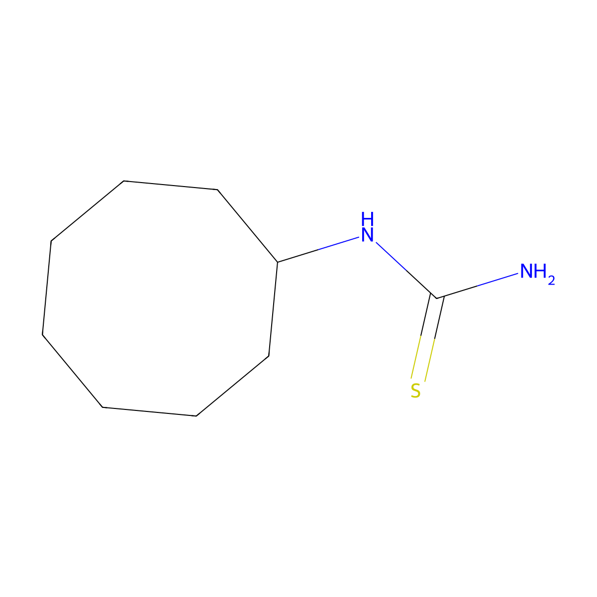 Cyclooctylthiourea molecular structure, CAS 128169-48-2
