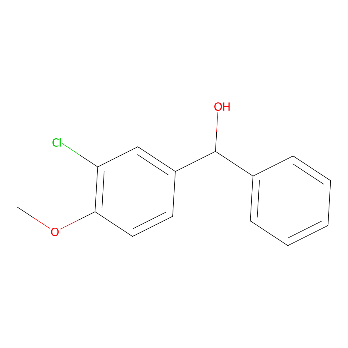 (3-Chloro-4-methoxyphenyl)(phenyl)methanol molecular structure, CAS 1281727-36-3