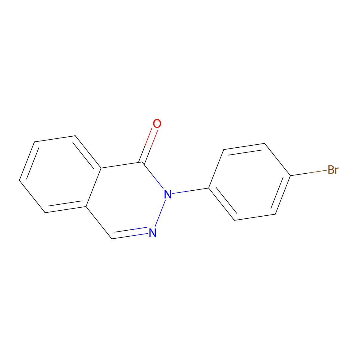 2-(4-bromophenyl)phthalazin-1(2H)-one molecular structure, CAS 128174-79-8