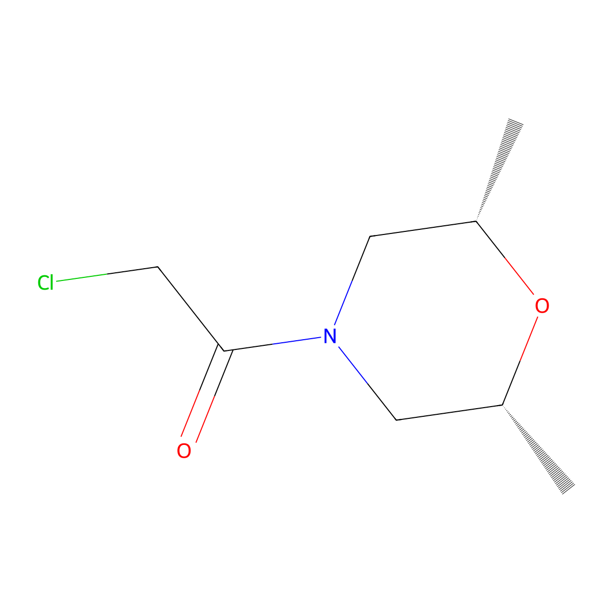 cis-4-(Chloroacetyl)-2,6-dimethylmorpholine molecular structure, CAS 1281759-10-1