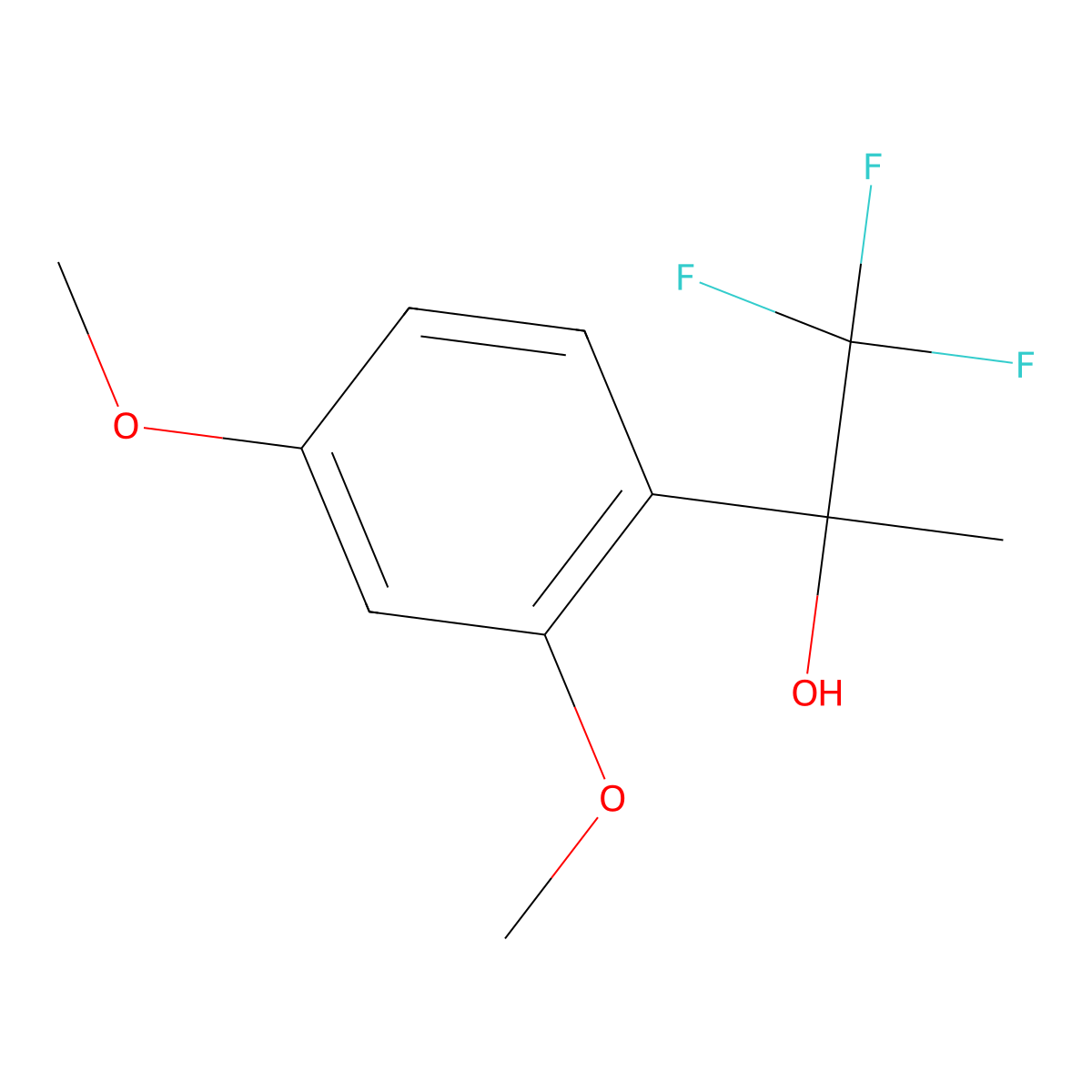 2-(2,4-Dimethoxyphenyl)-1,1,1-trifluoropropan-2-ol molecular structure, CAS 1281801-61-3