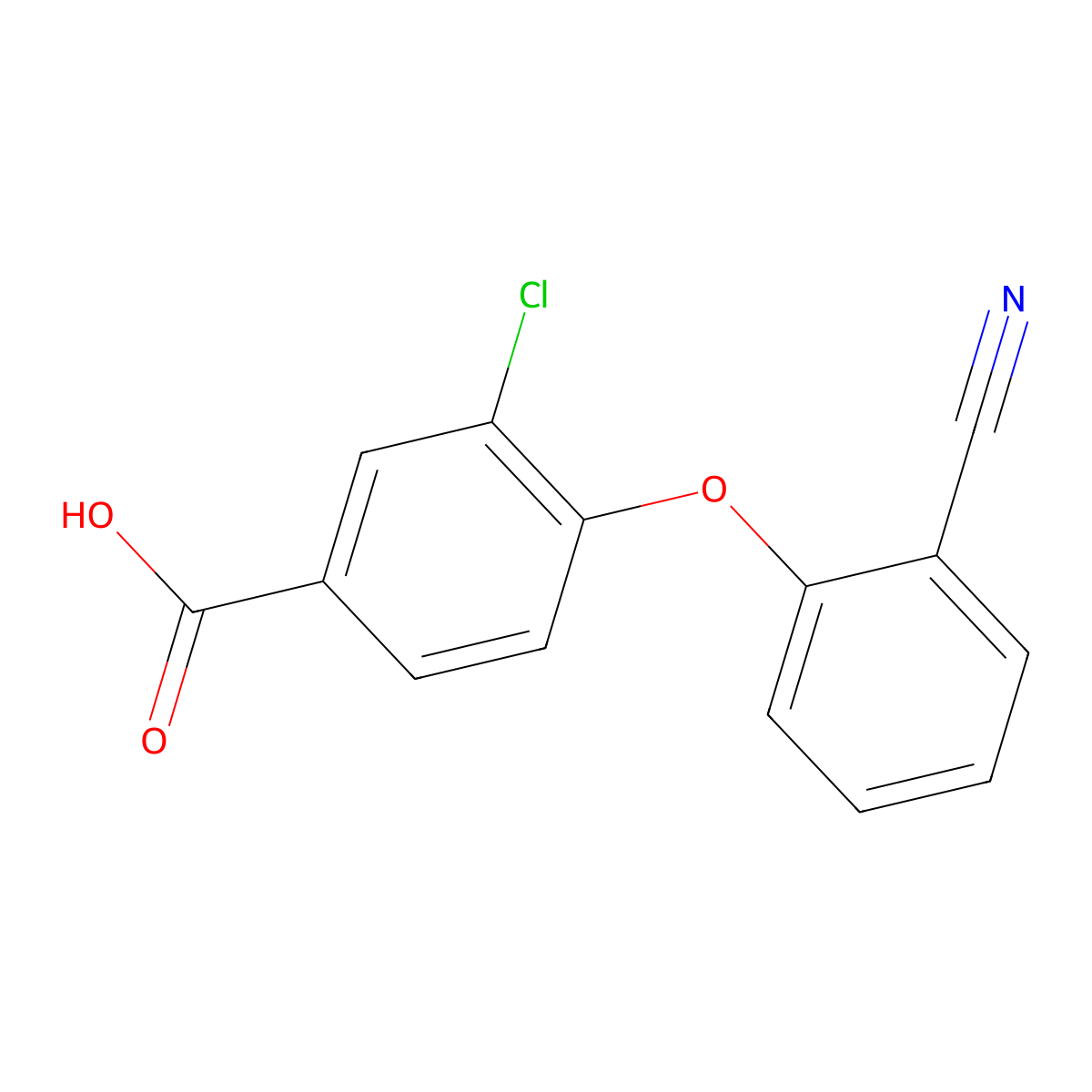 3-Chloro-4-(2-cyanophenoxy)benzoic acid molecular structure, CAS 1281803-67-5
