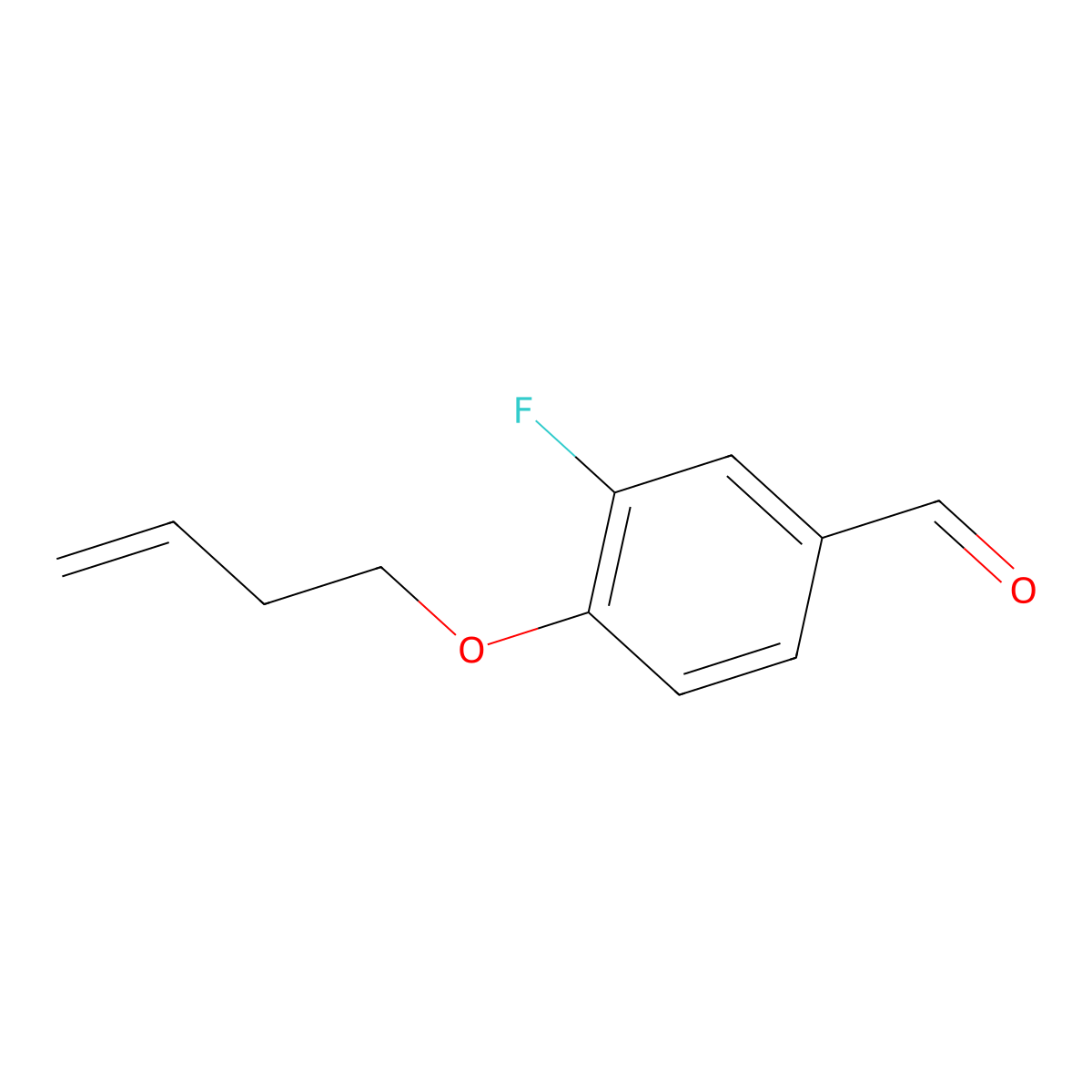 4-(But-3-en-1-yloxy)-3-fluorobenzaldehyde molecular structure, CAS 1281856-50-5