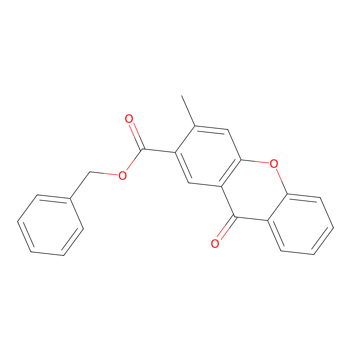benzyl 3-methyl-9-oxo-9H-xanthene-2-carboxylate molecular structure, CAS 1281872-32-9
