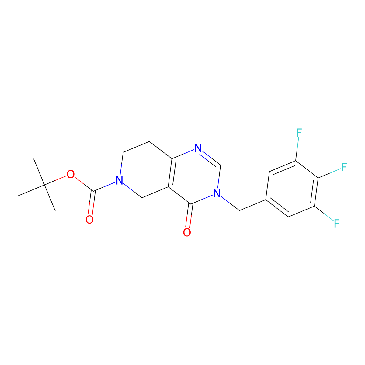 tert-butyl 4-oxo-3-[(3,4,5-trifluorophenyl)methyl]-3H,4H,5H,6H,7H,8H-pyrido[4,3-d]pyrimidine-6-carboxylate molecular structure, CAS 1281872-41-0