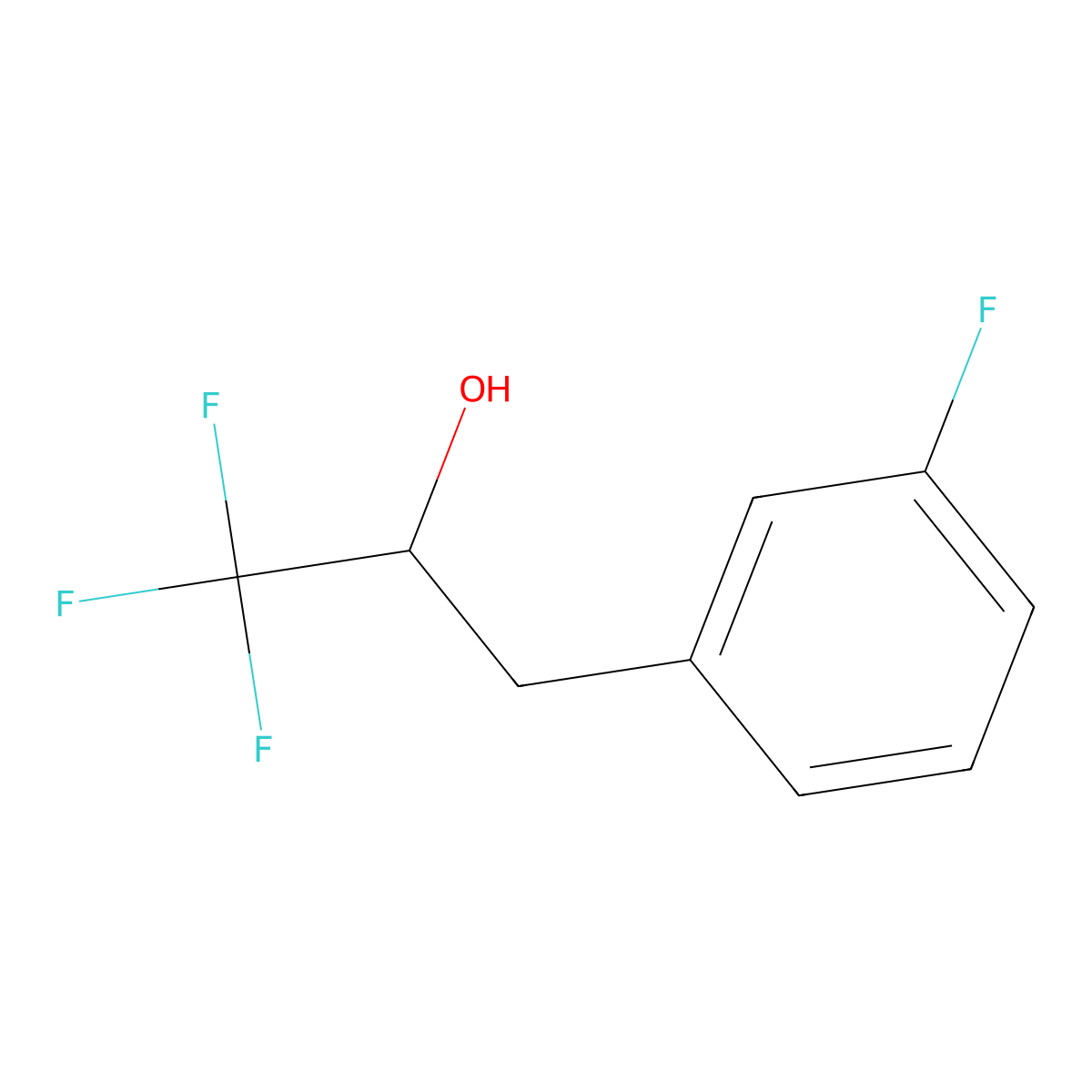 1,1,1-Trifluoro-3-(3-fluorophenyl)propan-2-ol molecular structure, CAS 1281874-61-0
