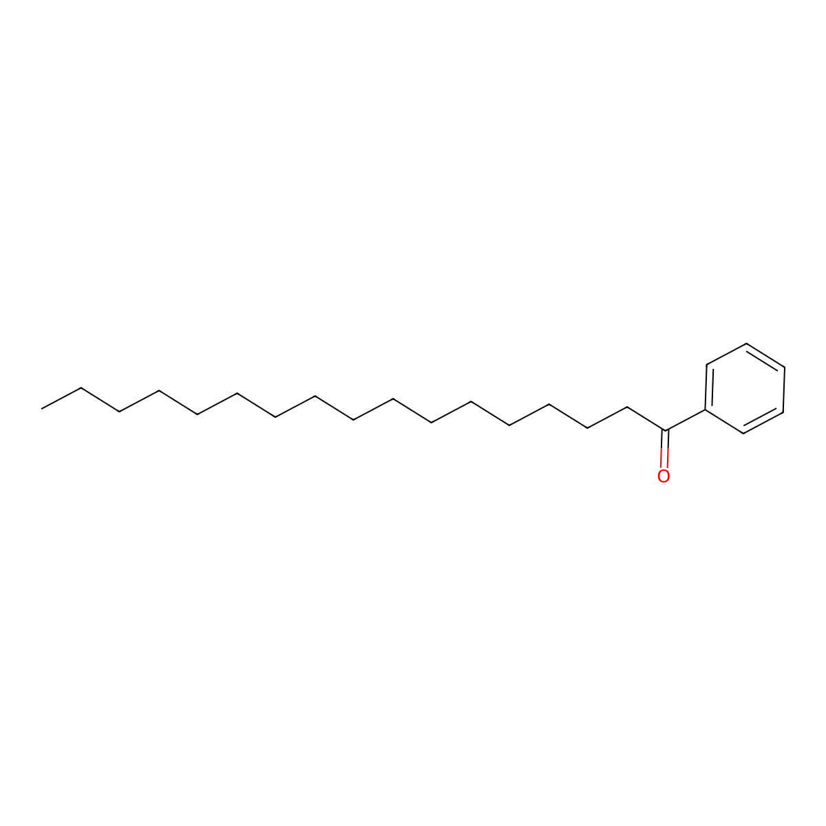 Heptadecanophenone molecular structure, CAS 128189-46-8