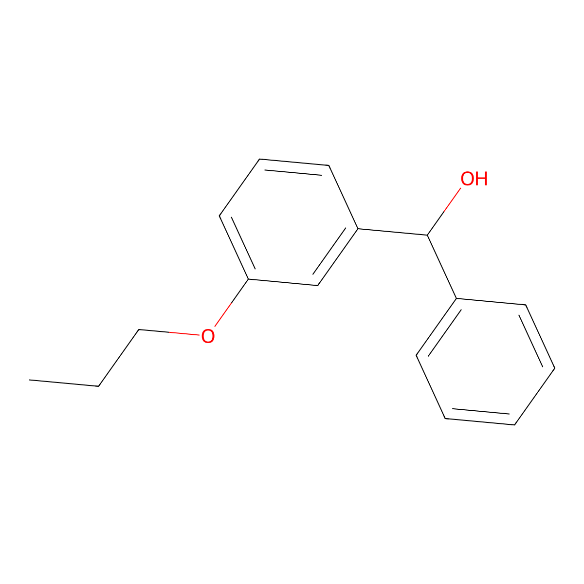 Phenyl(3-propoxyphenyl)methanol molecular structure, CAS 1281898-75-6