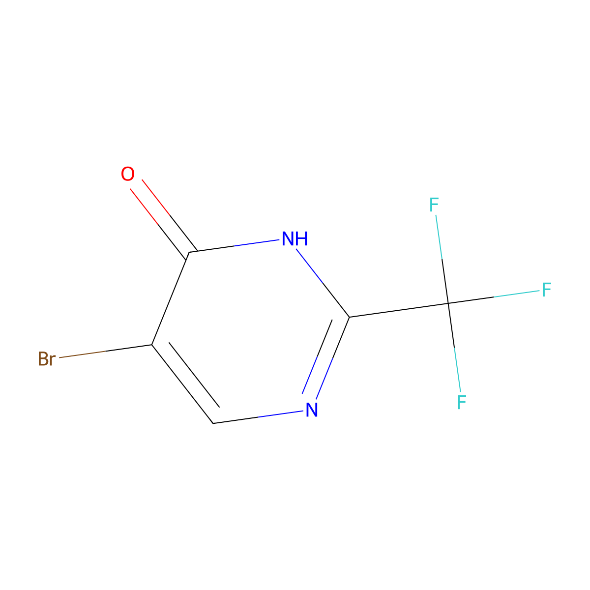 5-Bromo-2-(trifluoromethyl)pyrimidin-4-OL molecular structure, CAS 128199-25-7
