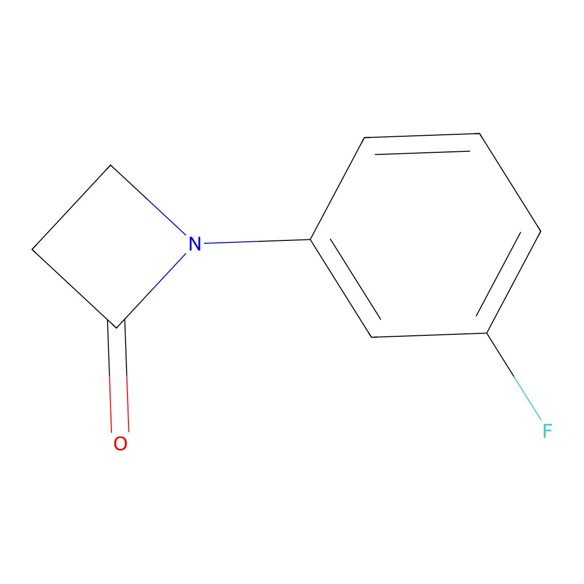 1-(3-Fluorophenyl)azetidin-2-one molecular structure, CAS 1281991-43-2