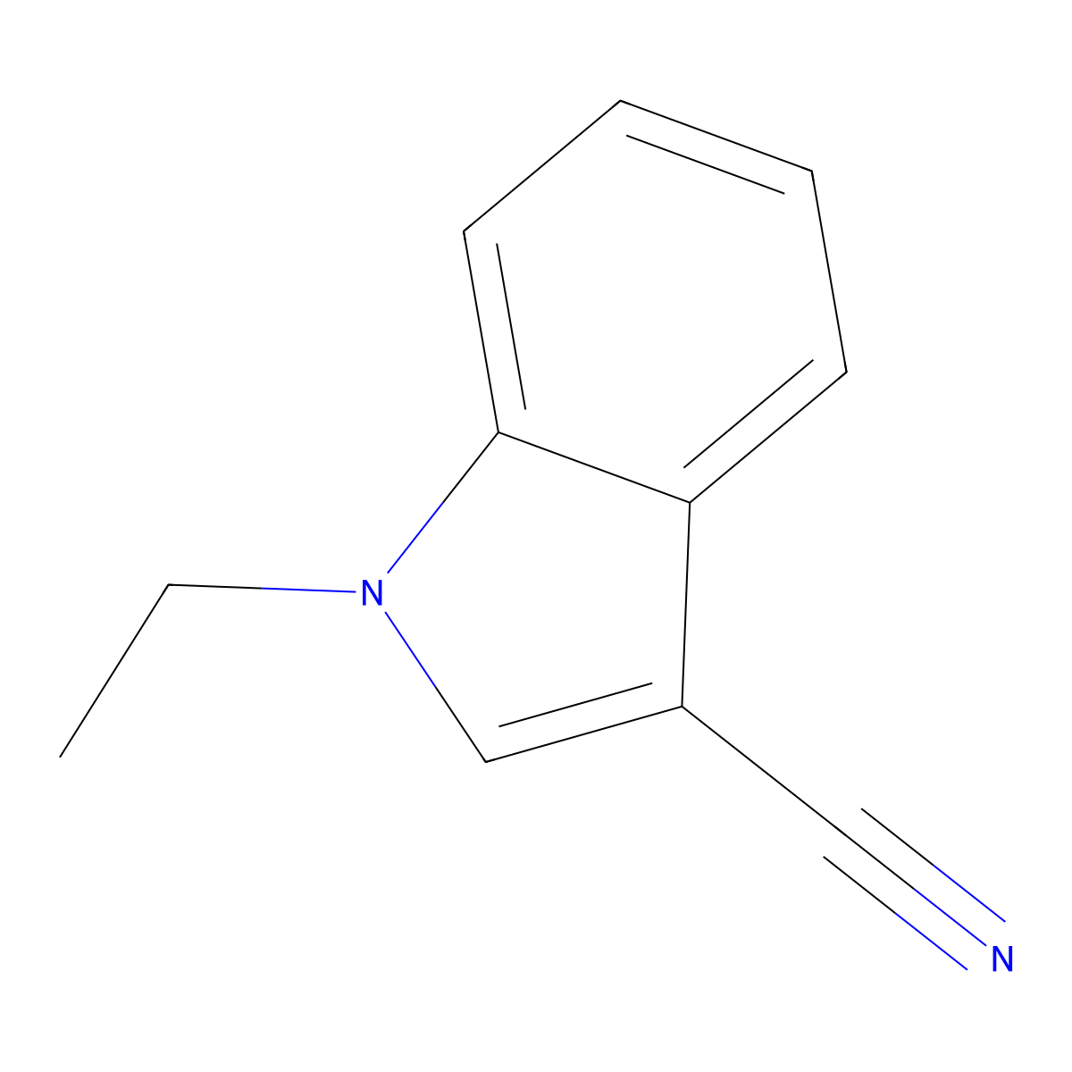 1-Ethyl-1H-indole-3-carbonitrile molecular structure, CAS 128200-45-3