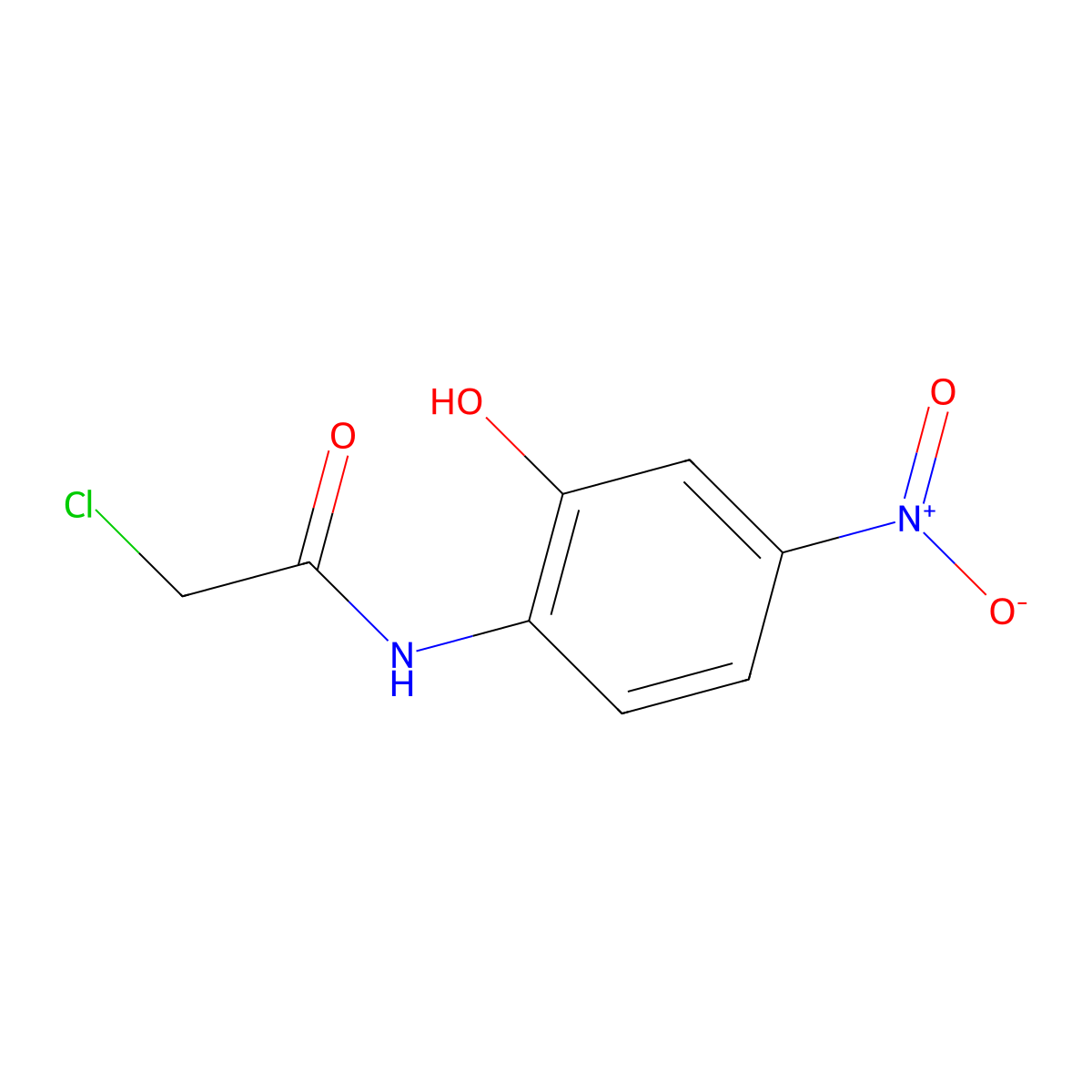 2-chloro-N-(2-hydroxy-4-nitrophenyl)acetamide molecular structure, CAS 128201-57-0
