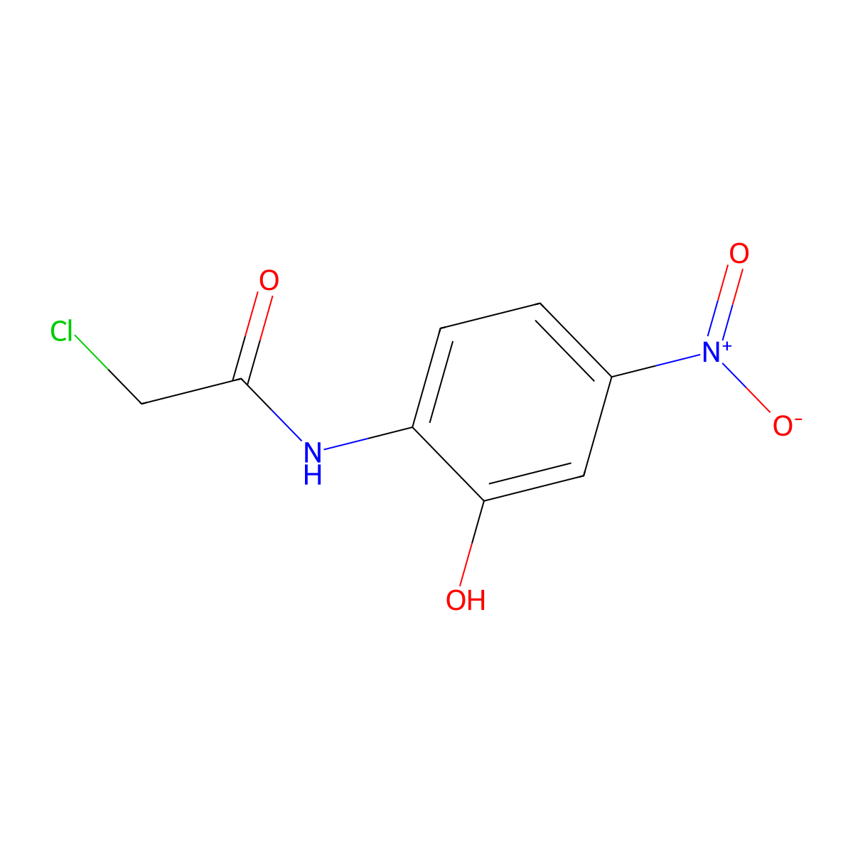 2-chloro-N-(2-hydroxy-4-nitrophenyl)acetamide molecular structure, CAS 128201-57-0