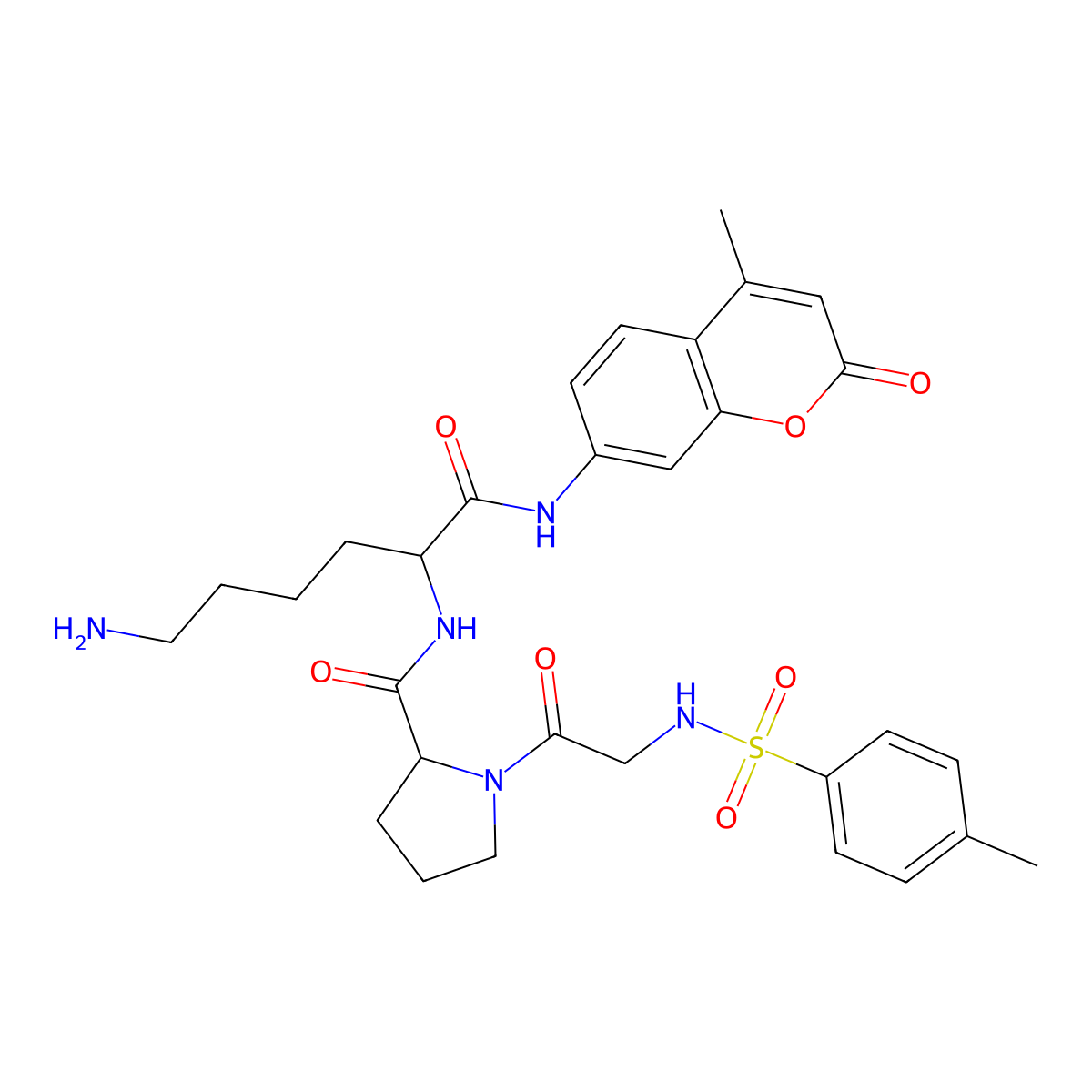 Tos-Gly-Pro-Lys-AMC molecular structure, CAS 128202-25-5