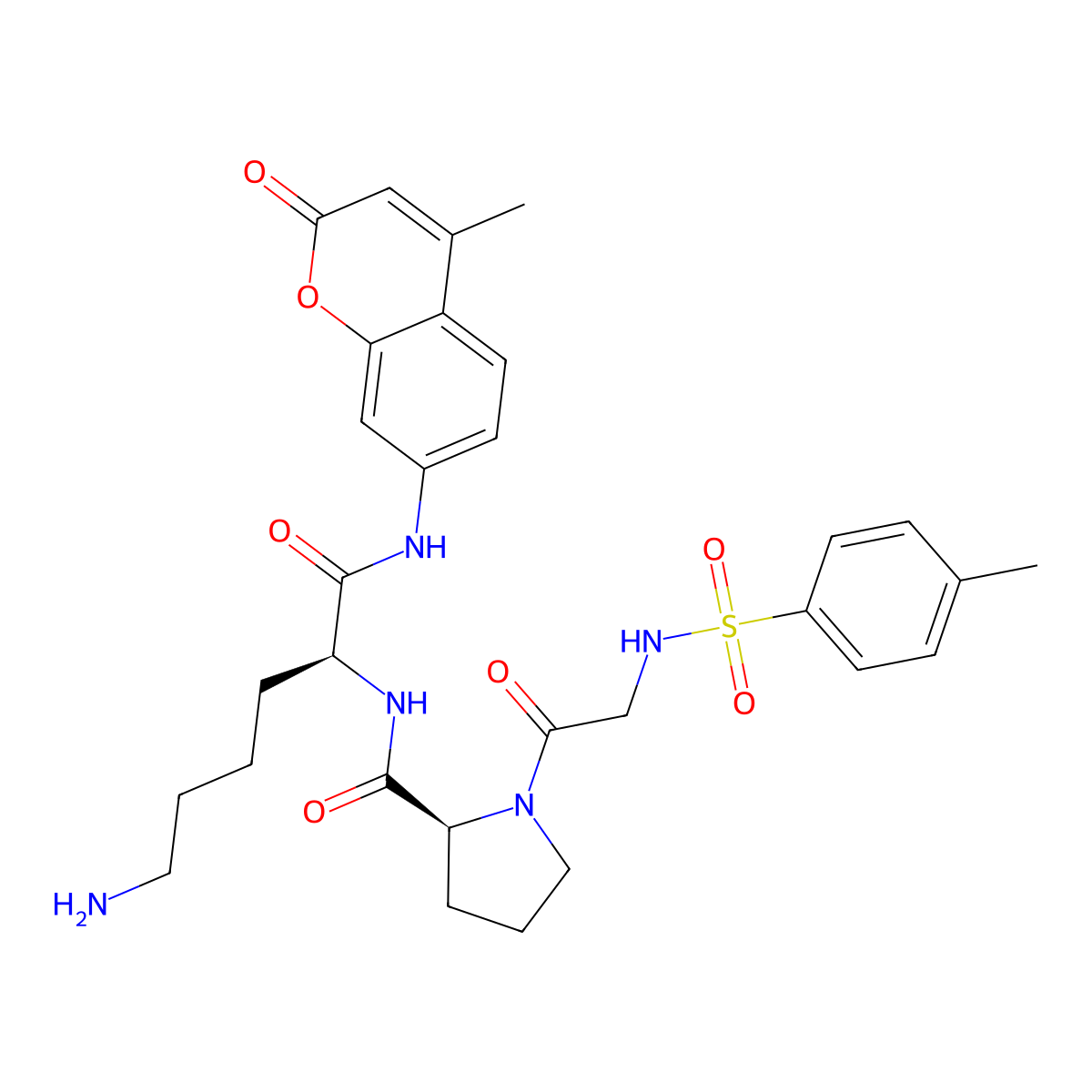 Tos-Gly-Pro-Lys-AMC molecular structure, CAS 128202-25-5