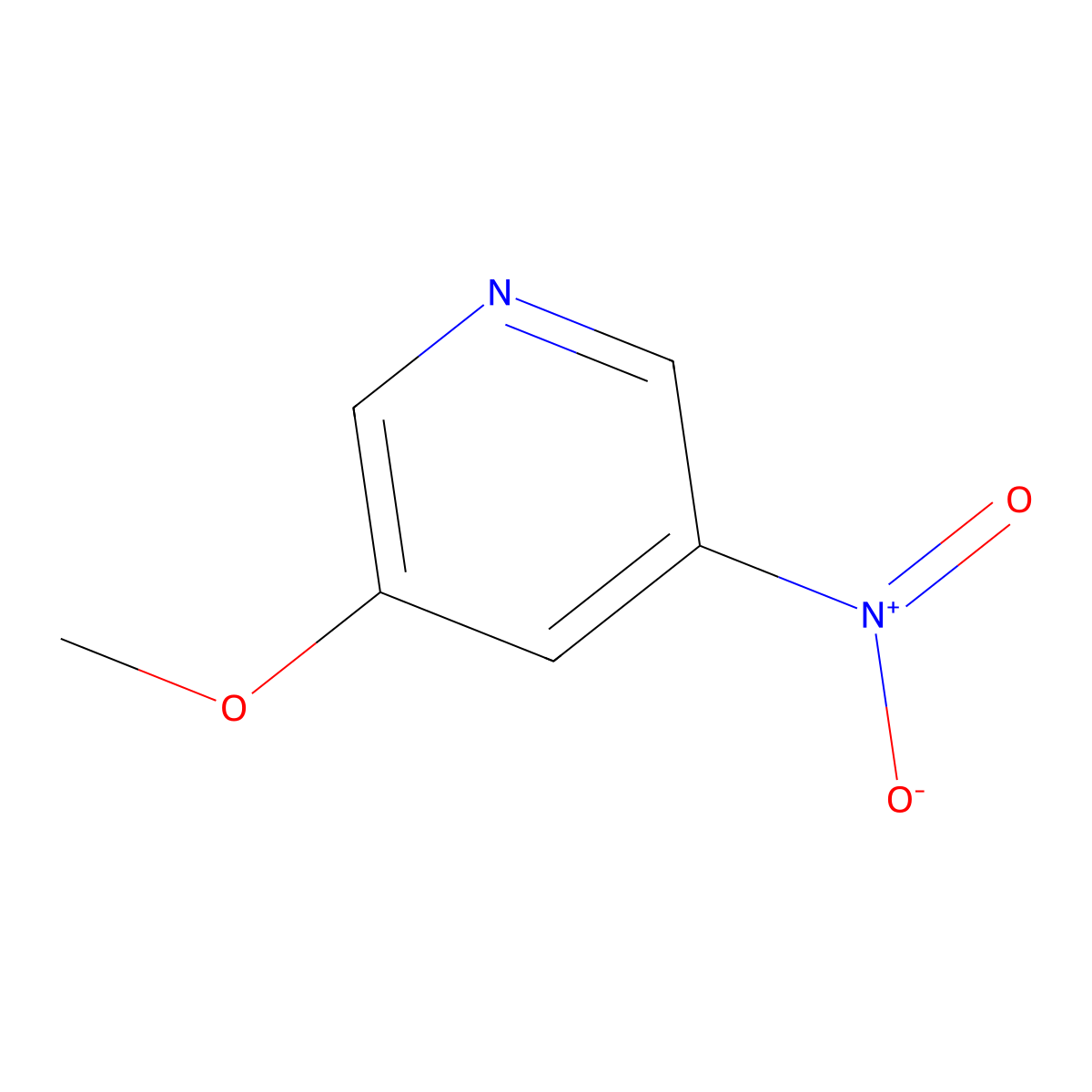 3-Methoxy-5-nitropyridine molecular structure, CAS 128203-37-2