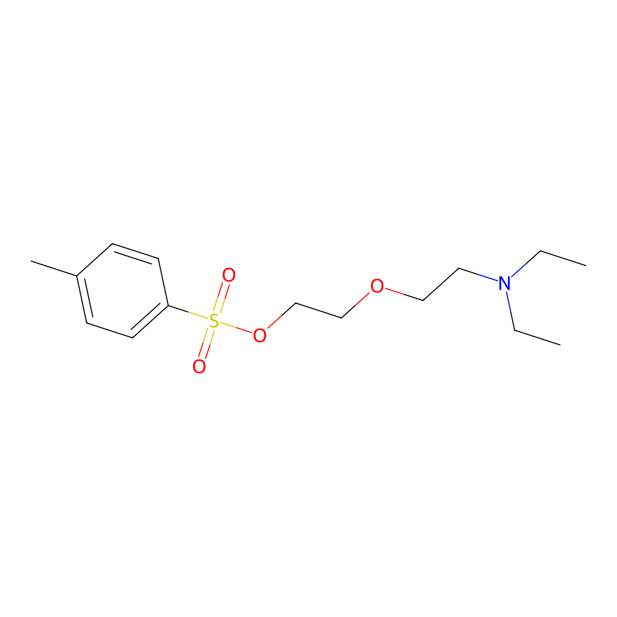 2-[2-(Diethylamino)ethoxy]ethyl 4-methylbenzene-1-sulfonate molecular structure, CAS 128208-60-6