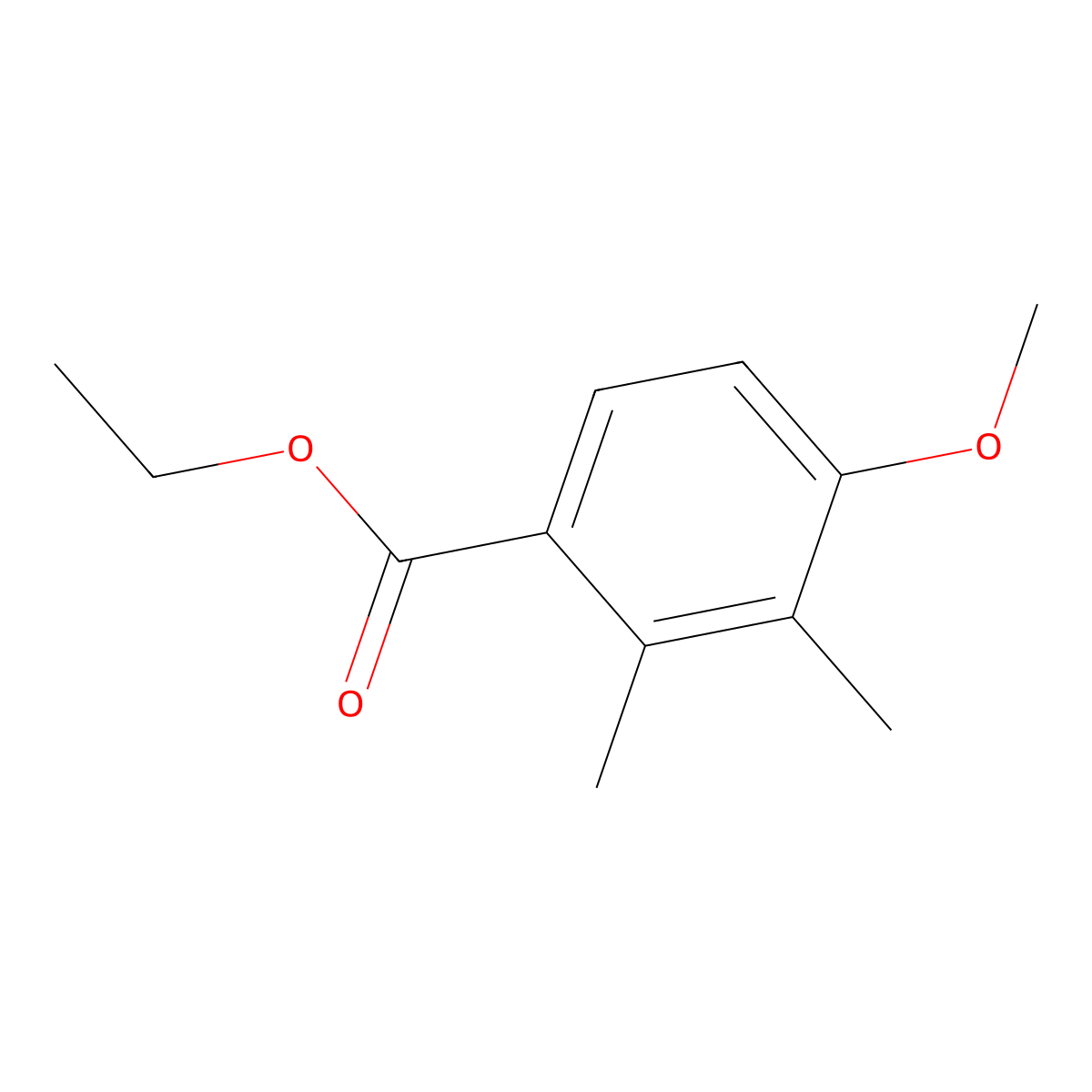 Ethyl 4-methoxy-2,3-dimethylbenzoate molecular structure, CAS 128209-84-7
