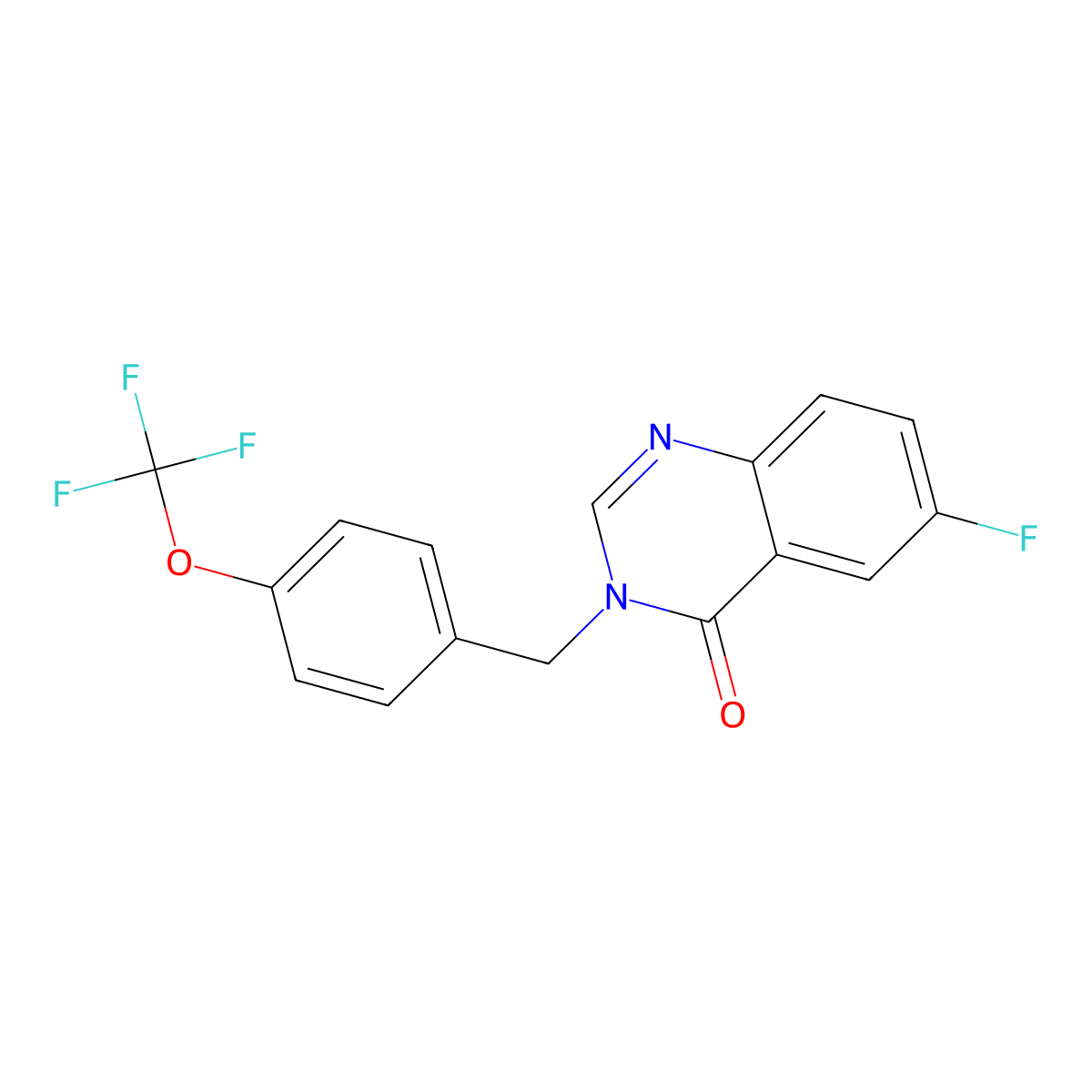 6-fluoro-3-(4-(trifluoromethoxy)benzyl)quinazolin-4(3H)-one molecular structure, CAS 1282095-17-3