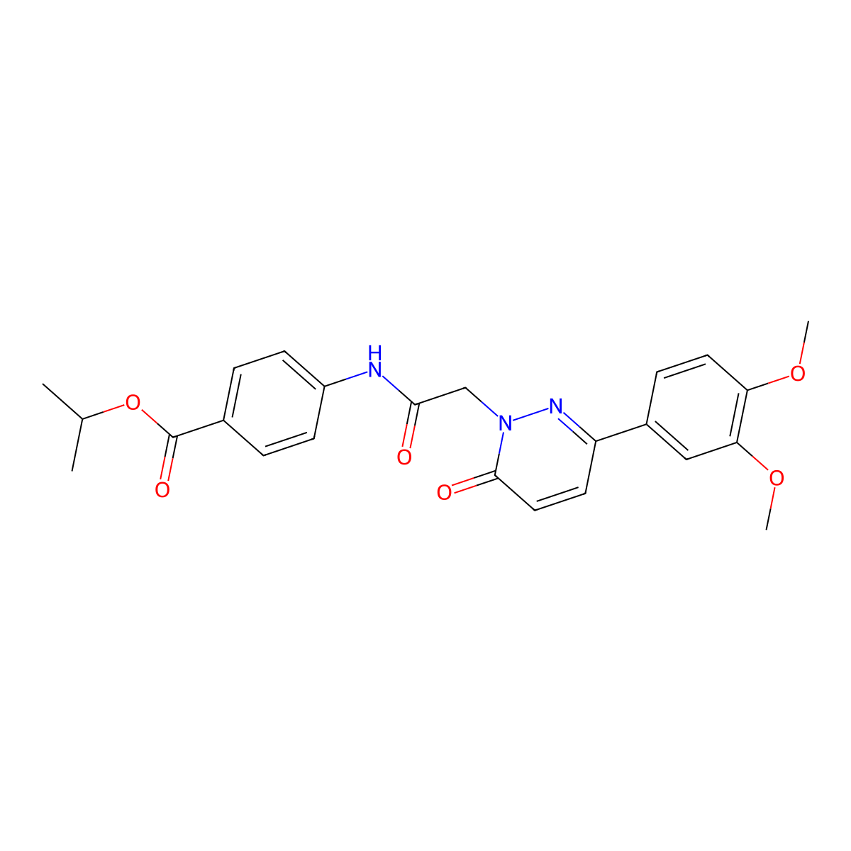 propan-2-yl 4-({[3-(3,4-dimethoxyphenyl)-6-oxopyridazin-1(6H)-yl]acetyl}amino)benzoate molecular structure, CAS 1282095-96-8