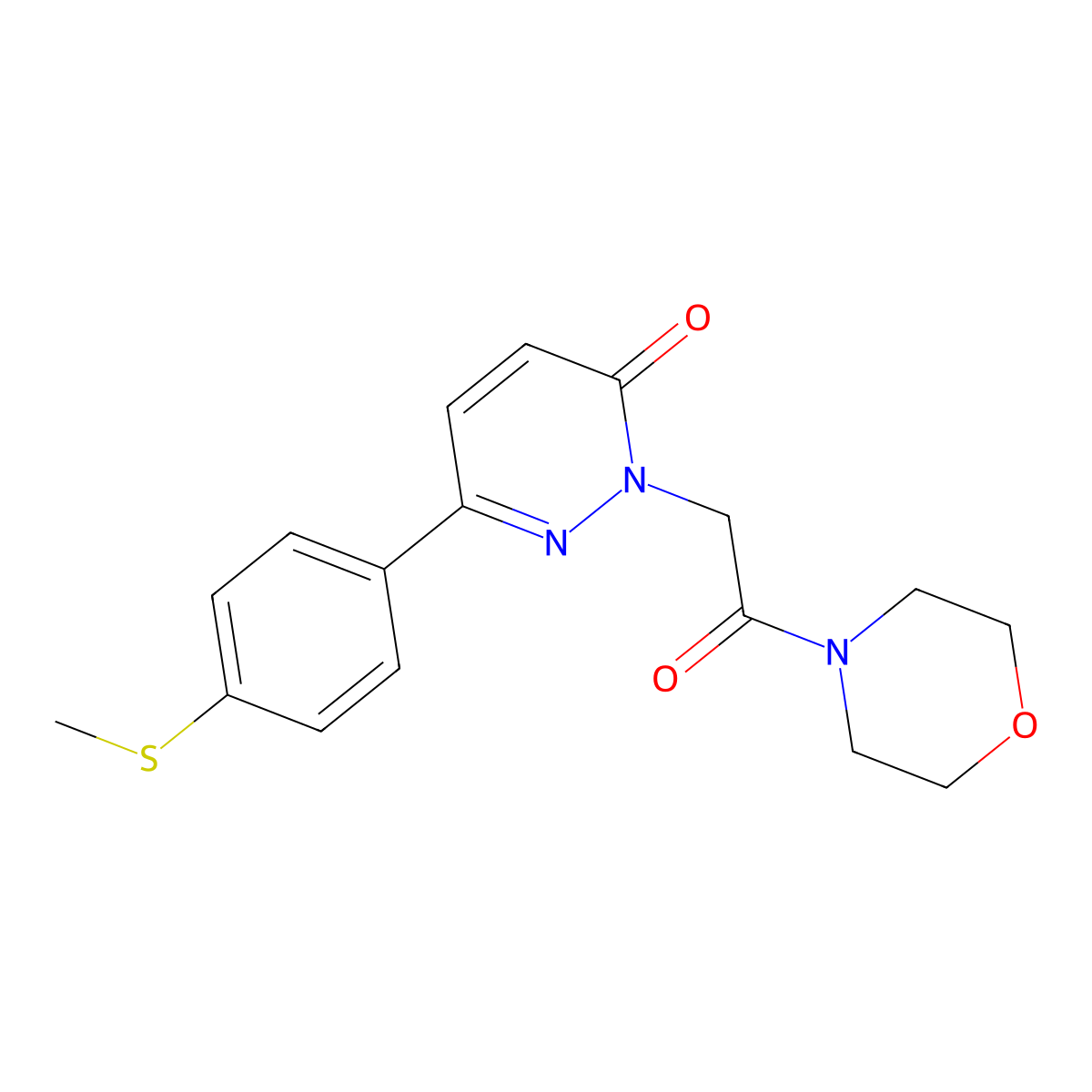 6-[4-(methylsulfanyl)phenyl]-2-(2-morpholino-2-oxoethyl)-3(2H)-pyridazinone molecular structure, CAS 1282096-15-4
