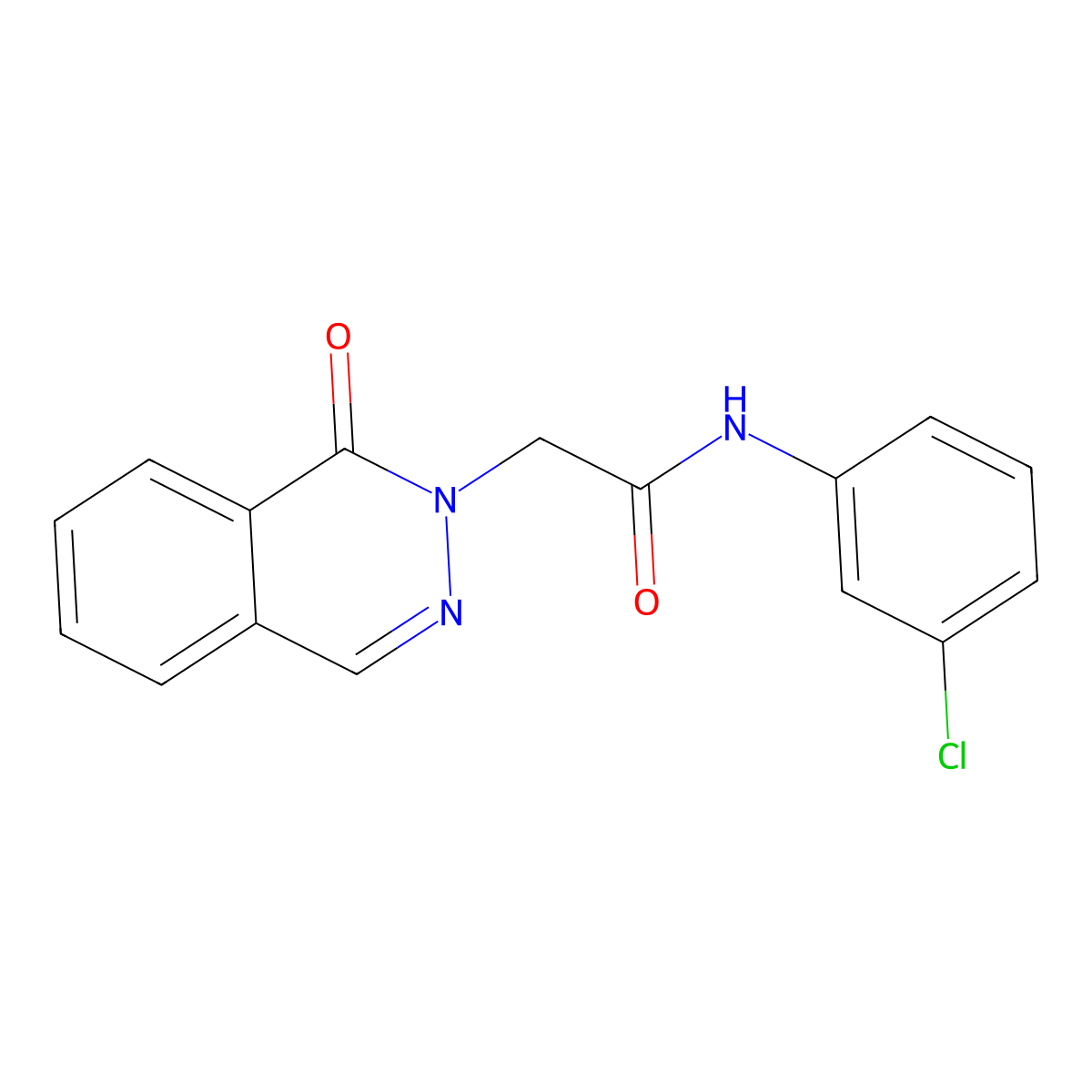 N-(3-chlorophenyl)-2-(1-oxophthalazin-2(1H)-yl)acetamide molecular structure, CAS 1282096-16-5