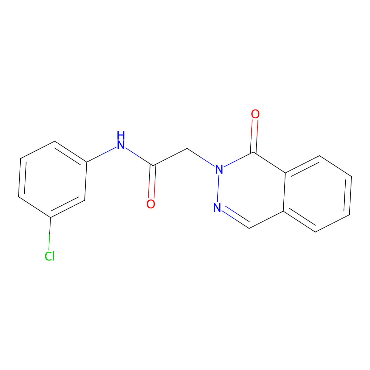 N-(3-chlorophenyl)-2-(1-oxophthalazin-2(1H)-yl)acetamide molecular structure, CAS 1282096-16-5