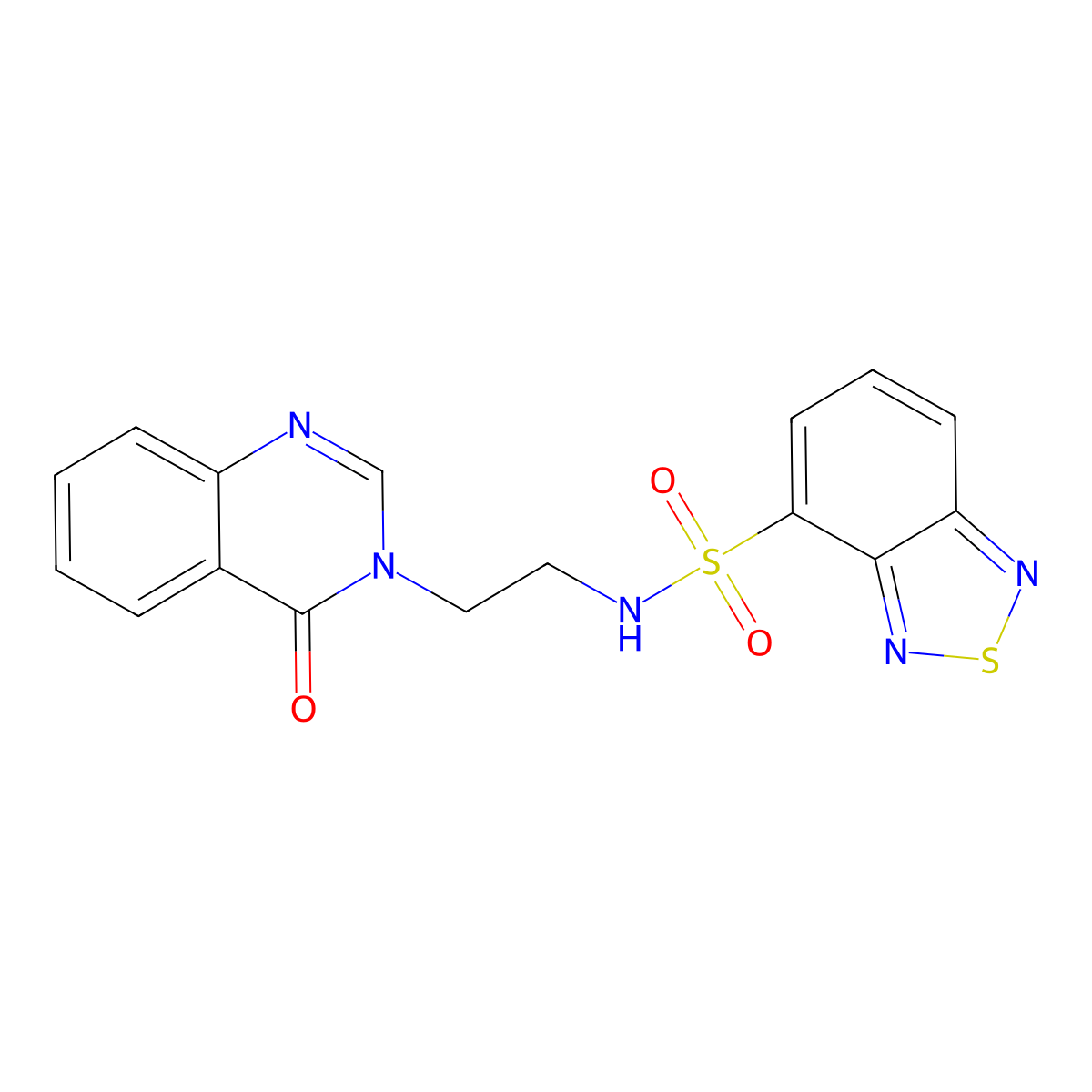 N-[2-(4-oxoquinazolin-3(4H)-yl)ethyl]-2,1,3-benzothiadiazole-4-sulfonamide molecular structure, CAS 1282096-36-9