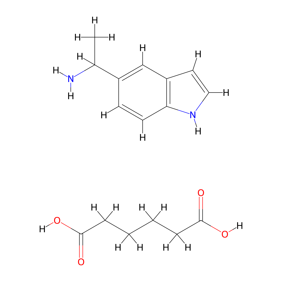1-(1h-Indol-5-yl)ethylamine adipate molecular structure, CAS 1282097-87-3