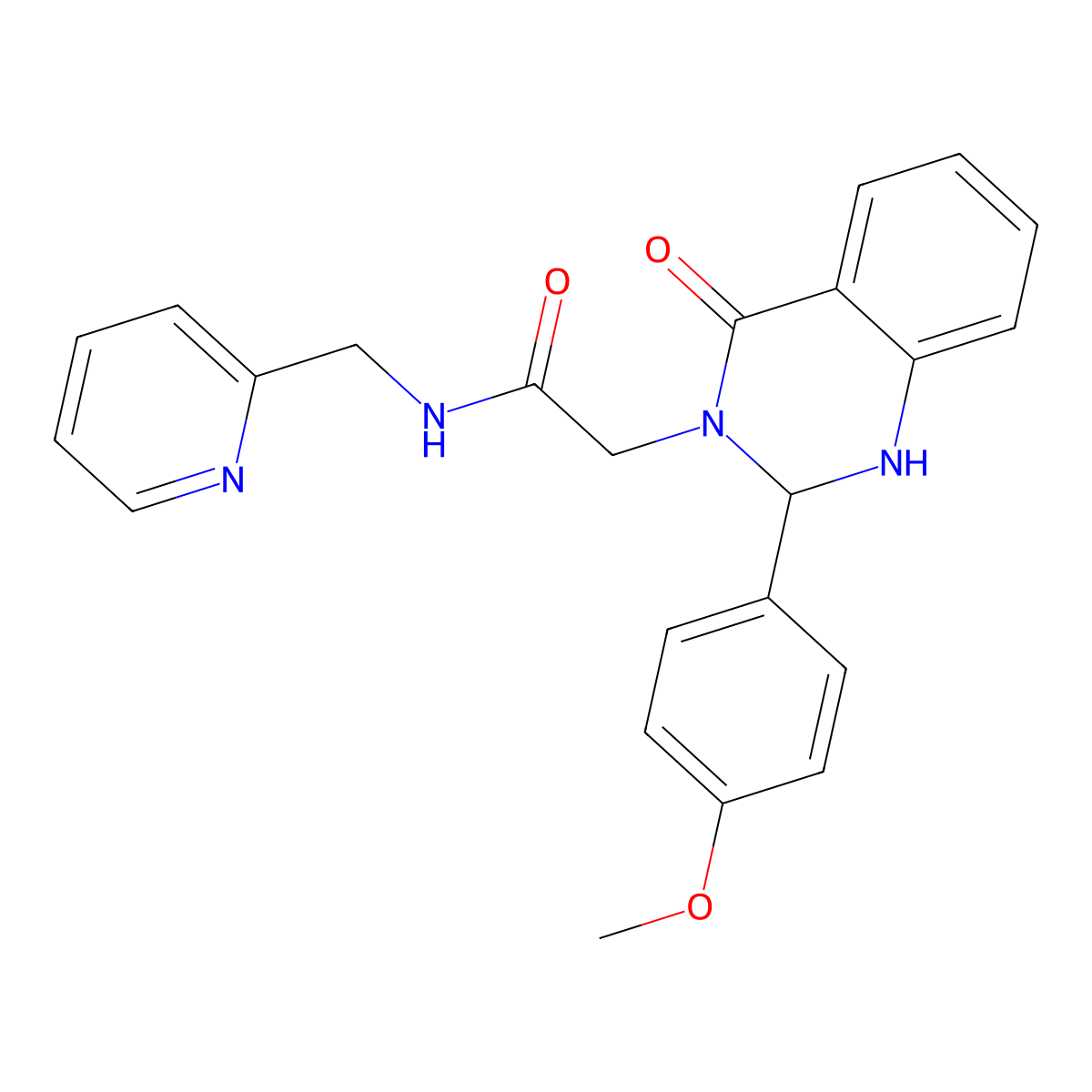 2-[2-(4-methoxyphenyl)-4-oxo-1,4-dihydroquinazolin-3(2H)-yl]-N-(pyridin-2-ylmethyl)acetamide molecular structure, CAS 1282098-22-9