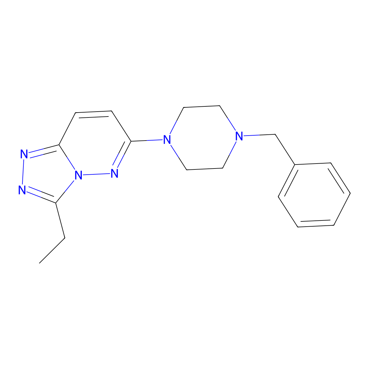 6-(4-Benzylpiperazin-1-yl)-3-ethyl[1,2,4]triazolo[4,3-b]pyridazine molecular structure, CAS 1282098-27-4
