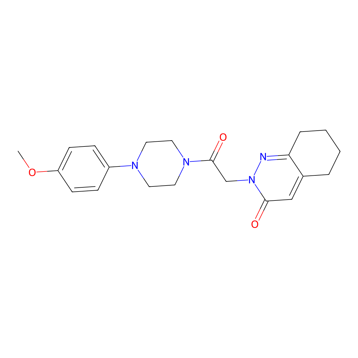 2-{2-[4-(4-methoxyphenyl)piperazino]-2-oxoethyl}-5,6,7,8-tetrahydro-3(2H)-cinnolinone molecular structure, CAS 1282098-62-7