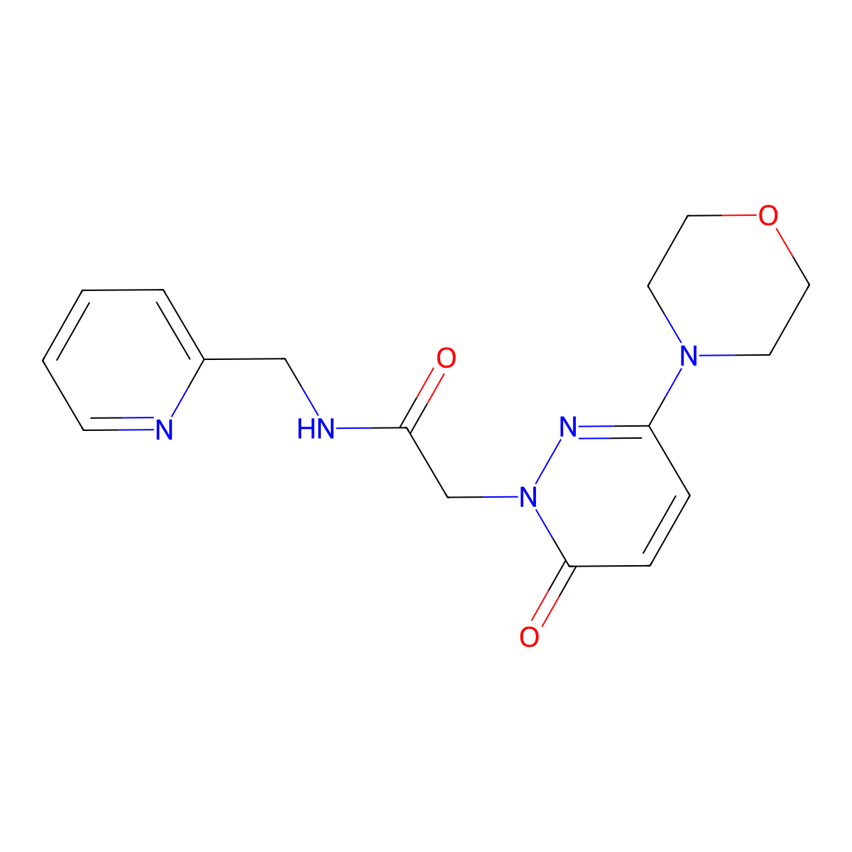 2-[3-(morpholin-4-yl)-6-oxopyridazin-1(6H)-yl]-N-(pyridin-2-ylmethyl)acetamide molecular structure, CAS 1282098-82-1