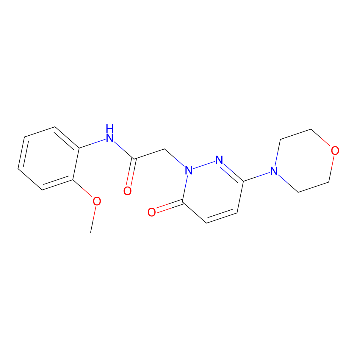 N-(2-methoxyphenyl)-2-[3-(morpholin-4-yl)-6-oxopyridazin-1(6H)-yl]acetamide molecular structure, CAS 1282099-07-3