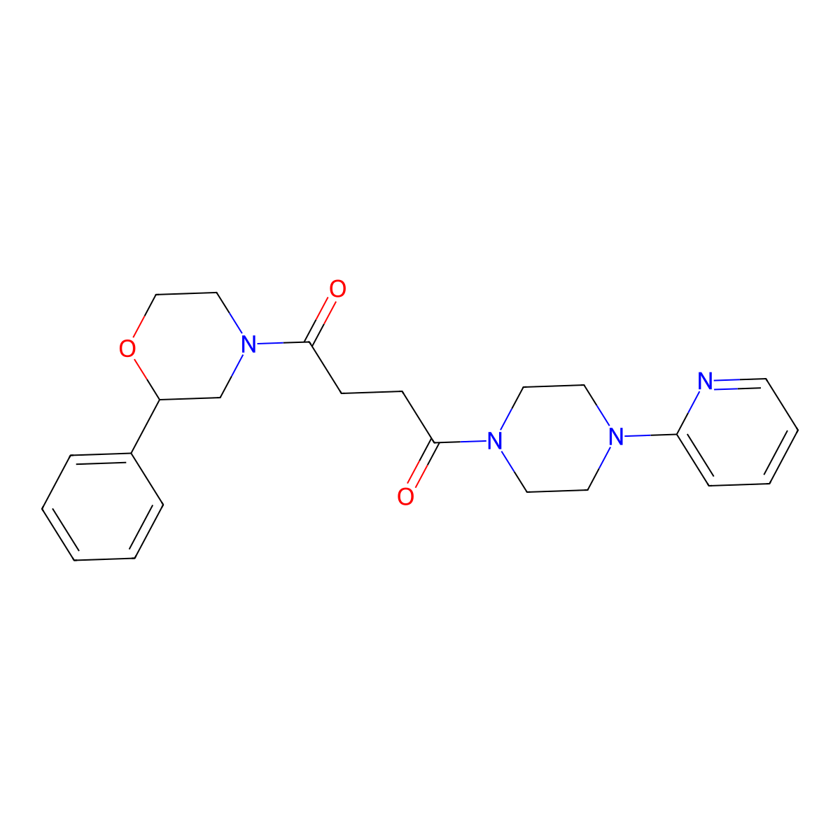 1-(2-Phenylmorpholin-4-yl)-4-[4-(pyridin-2-yl)piperazin-1-yl]butane-1,4-dione molecular structure, CAS 1282099-10-8