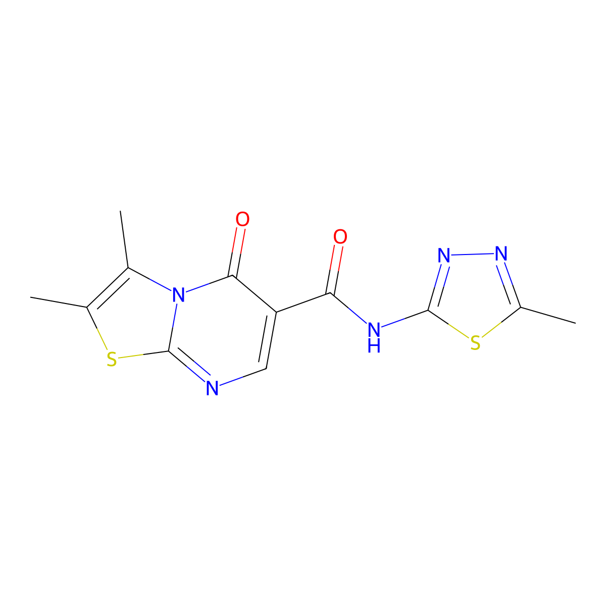 2,3-dimethyl-N-[(2Z)-5-methyl-1,3,4-thiadiazol-2(3H)-ylidene]-5-oxo-5H-[1,3]thiazolo[3,2-a]pyrimidine-6-carboxamide molecular structure, CAS 1282101-01-2